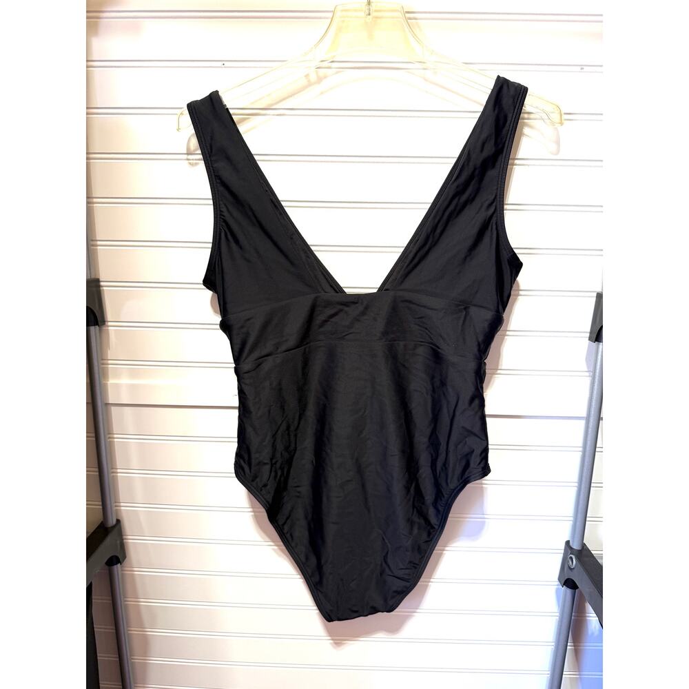 Quince Italian Plunge One Piece Swimsuit Size M - Picture 2 of 9